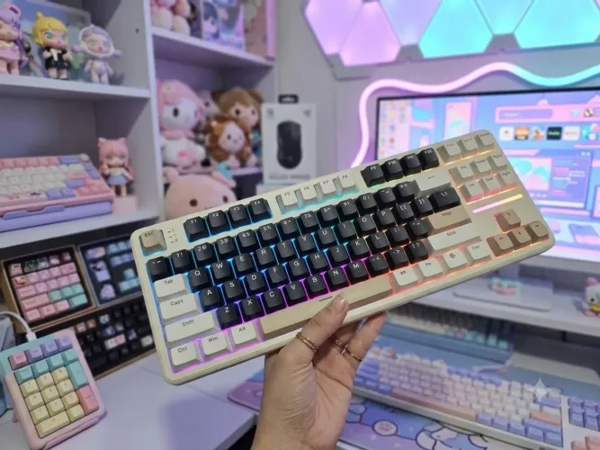 Teclado Macanico Sem fio Attack Shark X87 - NOVO