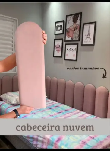 Cabeceira de cama infantil 60x20  15 peças 