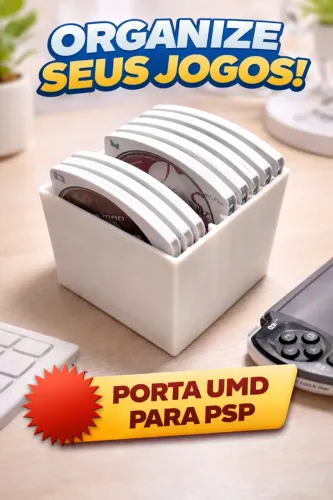 Suporte Porta Jogos UMD PSP - Organizador