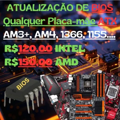 Regravação BIOS CORROMPIDA 1151 2011-v3 AM4 AM5 leia