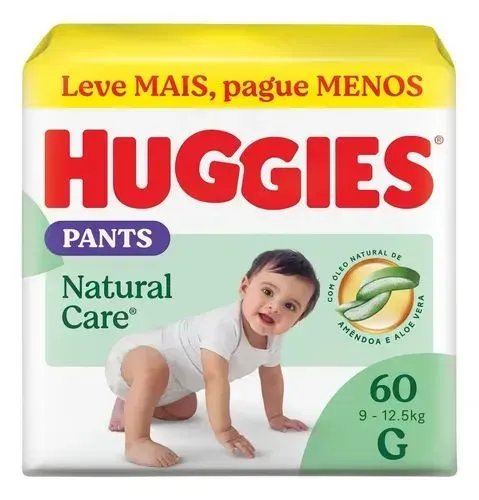 Fralda Huggies natural Care G PANTS (3 pacotes)