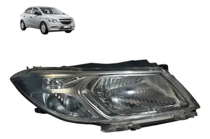 Farol Onix Lt 2012 2013 2014 2015 Cromado Direito Original Direito/passageiro