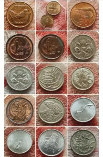 Coleção de 16 moedas de animais , quase todas intocadas ,novas