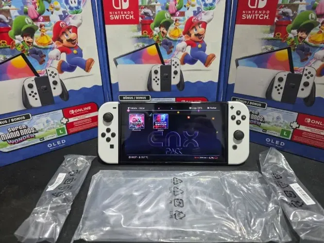 NIntendo Switch Oled desbloqueado Novo