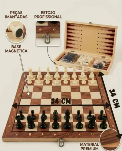 Xadrez Dama 3 em 1