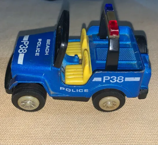 Jeep Willys Super Power Sunny side raça Police vintage fricção Raro