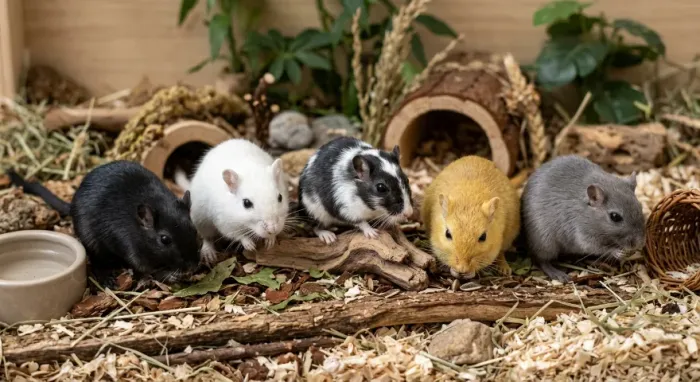 Filhotes de Gerbil ( esquilo da Mongolia)