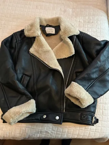 Jaqueta couro zara kids
