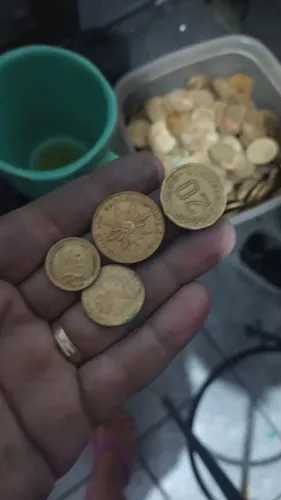 1kg de moedas uruguaias amarelas para fundição artesanato aliança moeda antiga