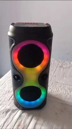 Caixa de som Bluetooth Com Led RGB Portátil USB FM TWS