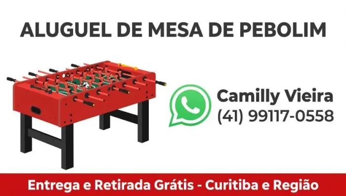 Aluguel mesa de pebolim 