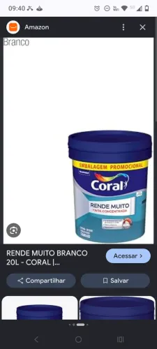 Baldes de tinta coralatex rende muito branco neve ,branco gelo