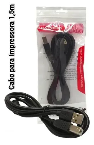 Cabo para Impressora USB 1,5m Kapbom Novo Promoção