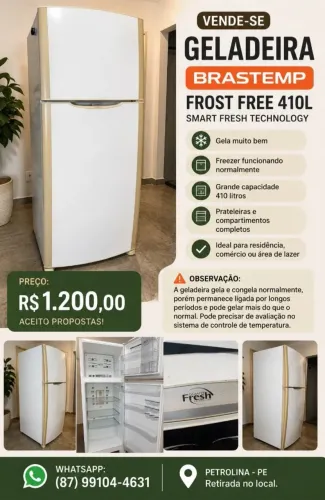 Geladeira Brastemp Frost Free 410L - Grande e Espaçosa