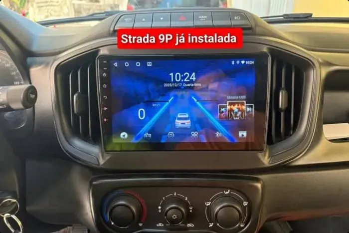 Multimídia Strada 9P Android 2ram 32g carplay Netflix wifi Waze YouTube bluetooth