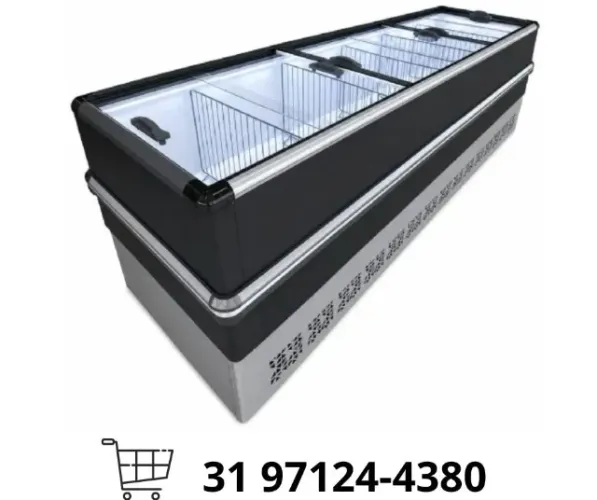 Ilha para Congelados 3M Preta Polar Nova
