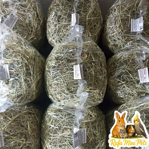 Feno 500g P/ Coelhos Roedores Pássaros