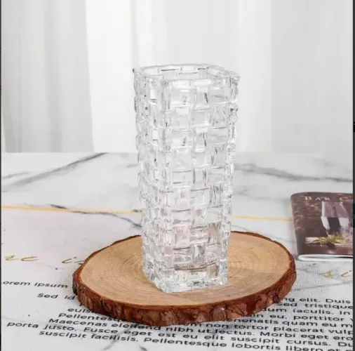 Vaso de Vidro Texturizado