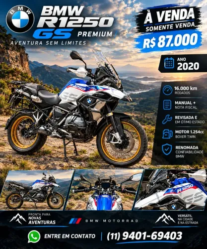 Moto impecável BMW 1250