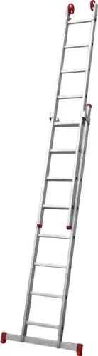 Escada extensiva de alumínio, 2 x 8 degraus, 3 em 1, ESC0617, BOTAFOGO
