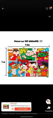 PAINEL EM TNT TURMA DA MÔNICA