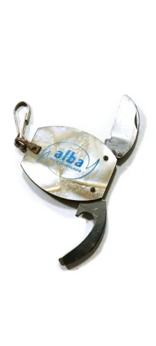 Chaveiro antigo canivete Alba microperolado sabão em pó da Samrig anos 70
