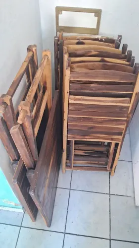 Mesas e cadeiras para lanchonete