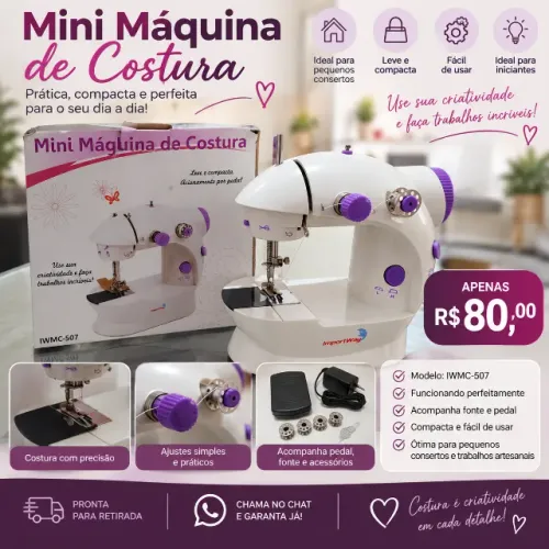 mini maquina de costura