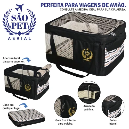 Bolsa de Transporte São Pet para Cães e Gatos - Seminova