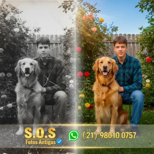 Moldura Restaurada de Fotos Antigas com Amor e Cuidado