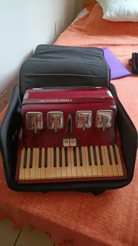 Sanfona Todeschini 80 Baixos de 1967 - Acompanha bag