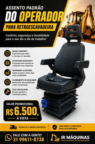 Assento / Banco Operador Retroescavadeira 