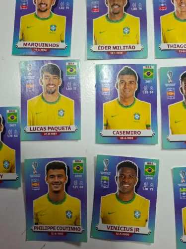 Figurinhas da seleção brasileira completa 2022