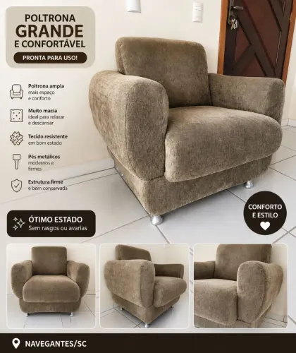 Poltrona grande e confortável 