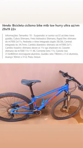Bicicleta TSW Hurry Ultra 22 V tam 19 