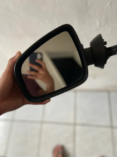 Retrovisor Sandero 2008 a 2013 lado esquerdo beje 