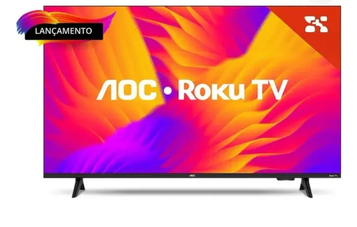 Smart TV AOC LED 32" DLED Wi-Fi Roku Zerada na Caixa
