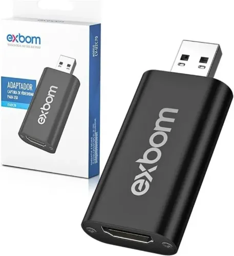 Placa de Captura CV-U2C70 Adaptador Vídeo HDMI para USB 2.0, Resolução 4K, Compatível com