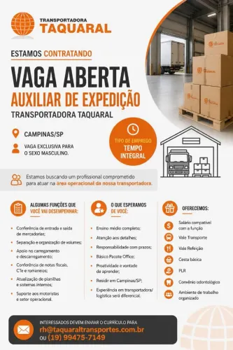 Auxiliar de expedição