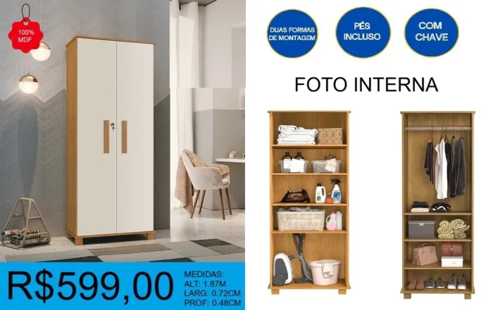 Armário multi uso-entrega e montagem grátis