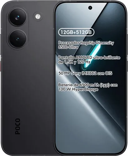 Smartphone Xiaomi Poco X8 Pro, Preto, 512GB, 12GB RAM GLOBAL COM NFC