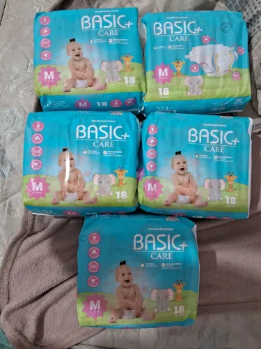 Fralda Basic+ Tam: M $10,00 cada pacote (NÃO ENTREGO)