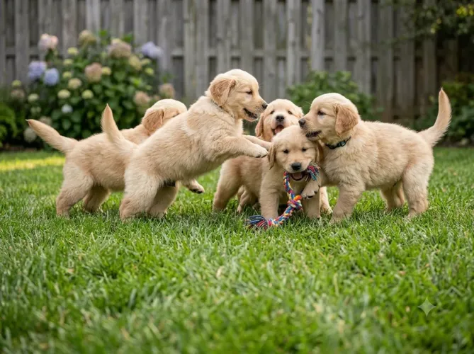 ? Filhotes de Golden Retriever para Adoção Responsável! ?