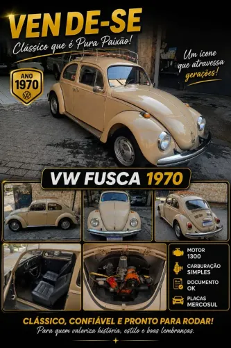 Volkswagen Fusca 1300 1970