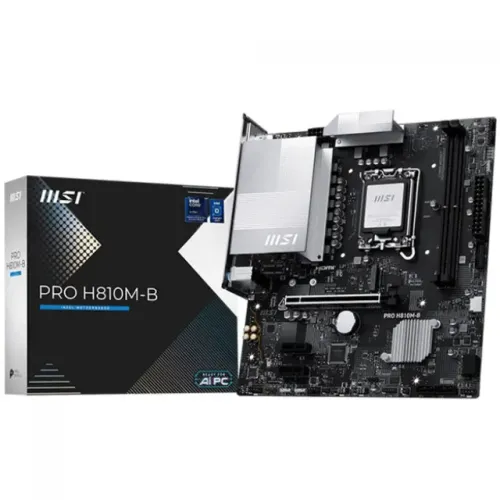 Placa Mãe MSI PRO H810M-B, Intel LGA 1851, DDR5, Nova, Lacrada