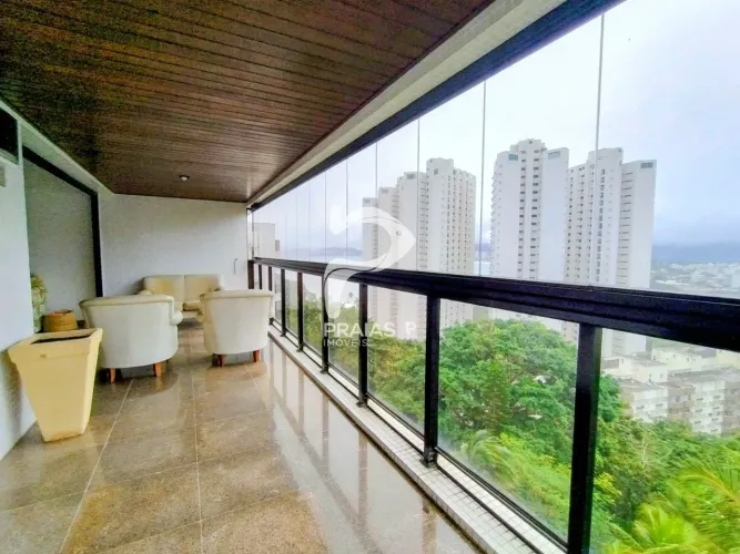 Apartamento com vista para o mar, 3 dormitórios, Enseada, Guarujá