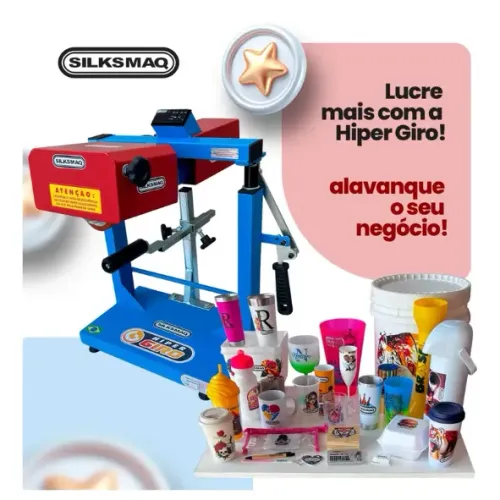 Maquina de personalizar transfer giro 360 laser rotativo Silksmaq