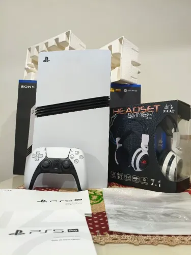 Ps5 Pro 2TB + Com Caixa + Nota Fiscal e Garantia + Fone Gamer, Passo Cartão Até 21X