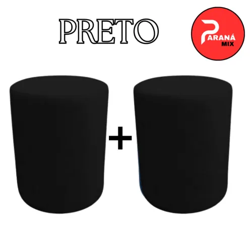 Kit 2 Puffs pretos novos