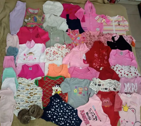 kit com 40 itens do RN à 18 meses - diversas Marcas 